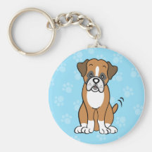 Cute Cartoon Boxer Keychain