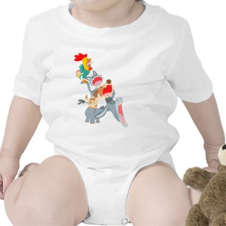 Cute Cartoon Bremen Town Musicians Baby Clothing shirt