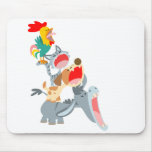 Cute Cartoon Bremen Town Musicians Mousepad