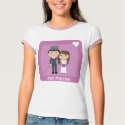 Cute Cartoon Bride &amp; Groom Just Married T Shirts