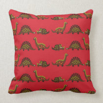 cute cartoon brown dinos dinosaurs cartoon pillow