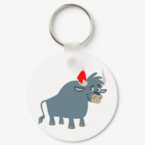 Cute Cartoon Bull keychain by Lioness_Graphics Cute Cartoon Bull keychain