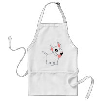 Cute Cartoon Bull Terrier Cooking Apron
