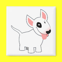 Netter Karikatur-Bullterrier-Magnet