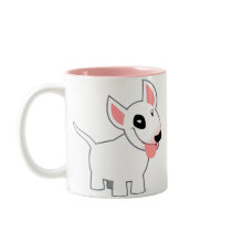 Cute Cartoon Bull Terrier Mug