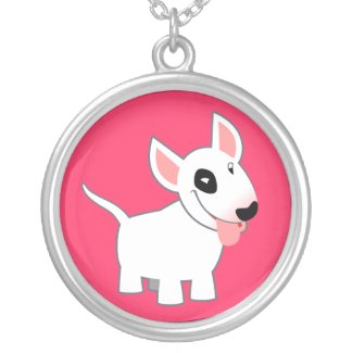 Cute Cartoon Bull Terrier Necklace necklace
