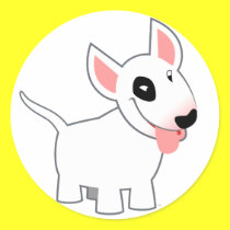 Netter Karikatur-Bullterrier-Aufkleber sticker