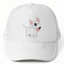 Cute Cartoon Bull Terrier T-Shirt Mesh Hat