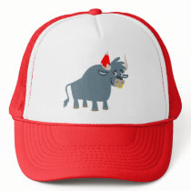 Cute Cartoon Bull Trucker Hat