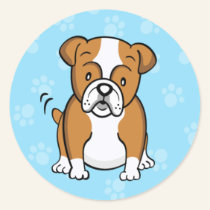 Cute Cartoon Bulldog Sticker stickers