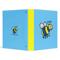 Cute cartoon bumble bee 3 ring binder