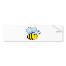 Cute cartoon bumble bee bumper sticker