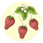 Cute Cartoon Bunch of Fruit Strawberries Design Stickers