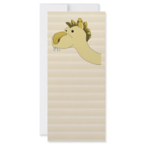 Cute Cartoon Camel Rack Card Template