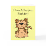 Cute Cartoon Cat - Have A Purrfect Birthday cards