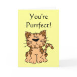 Cute Cartoon Cat - You're Purrfect - Valentine cards