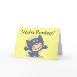 Cute Cartoon Cat - You're Purrfect  Valentines Day cards