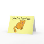Cute Cartoon Cat - You're Purrfect  Valentines Day cards