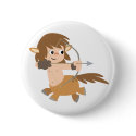 Cute Cartoon Centaur Sagittarius Button Badge