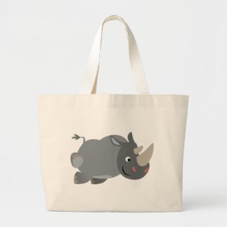 Cute Cartoon Charging Rhino Bag bag