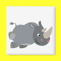 Nette Karikatur-aufladenNashorn-Magnet