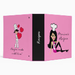 Cute Cartoon Chef Recipe Binder