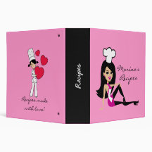 Cute Cartoon Chef Recipe Binder