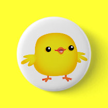 Cute Cartoon Chick :) buttonne badge