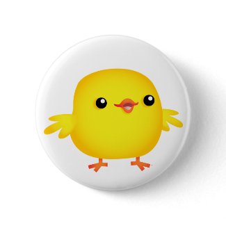 Cute Cartoon Chick :) button badge button