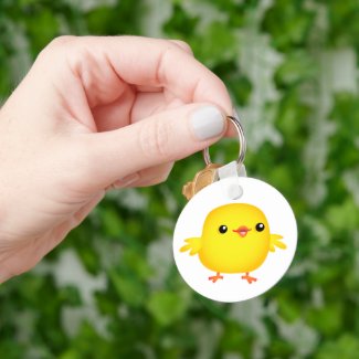 Cute Cartoon Chick :) keychain keychain