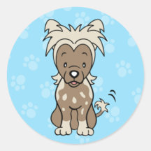 Cute Cartoon Chinese Crested Sticker