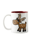 Cute cartoon chocolate Moose from Canada Mug