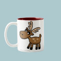 Cute cartoon chocolate Moose from Canada Mug
