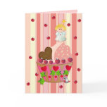 Cute Cartoon, Christmas card with cupcake