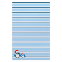 Cute Cartoon Christmas Penguins Stationery Design