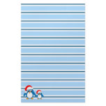 Cute Cartoon Christmas Penguins Stationery Design