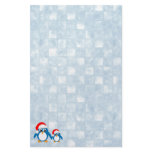 Cute Cartoon Christmas Penguins Personalized Stationery