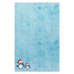 Cute Cartoon Christmas Penguins Custom Stationery
