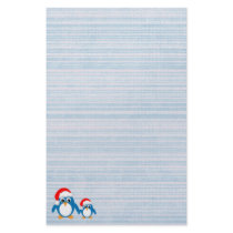 Cute Cartoon Christmas Penguins Stationery