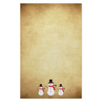 Cute Cartoon Christmas Snowmen Customized Stationery