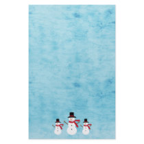 Cute Cartoon Christmas Snowmen Customized Stationery