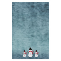 Cute Cartoon Christmas Snowmen Stationery Paper