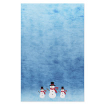 Cute Cartoon Christmas Snowmen Stationery Design