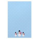 Cute Cartoon Christmas Snowmen Stationery Paper