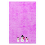 Cute Cartoon Christmas Snowmen Stationery Paper