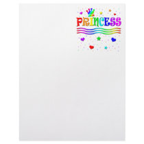 Cute Cartoon Clip Art Princess and Tiara Letterhead