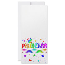 Cute Cartoon Clip Art Princess and Tiara Personalized Rack Card