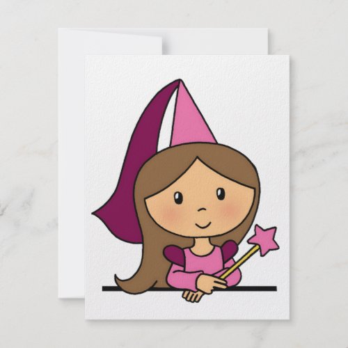 Cute Cartoon Clip Art Princess in a Pink Dress zazzle_invitation