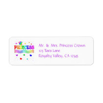 Cute Cartoon Clip Art Rainbow Princess Tiara labels