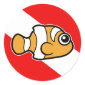 Cute Cartoon Clownfish Dive Flag Round Sticker